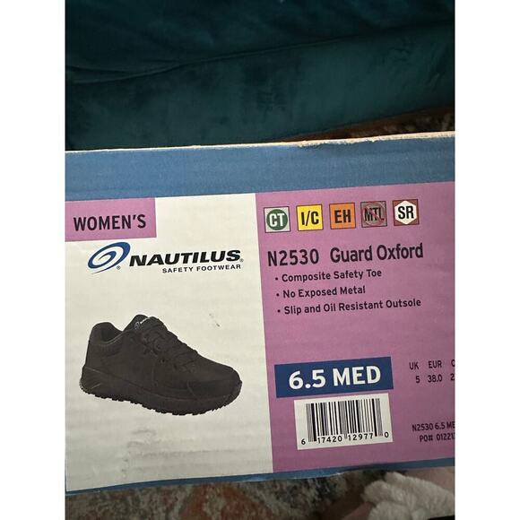 Nautilus Safety Footwear Guard Composite Toe Athletic Work Shoe Black 6.5 NWT - Picture 2 of 3